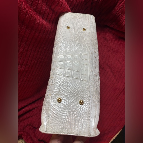 Brahmin White Anywhere Croc-embossed Leather Tote EUC - Picture 16 of 17